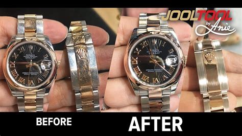 rolex selbst polieren|polishing rolex watch scratches.